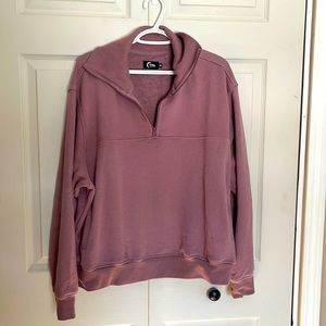 Zyia crew front half zip top.